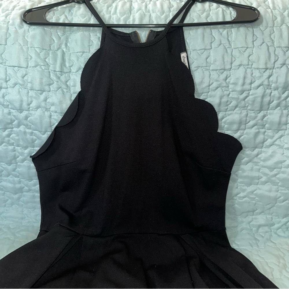 Charlotte Russe Black Scalloped Dress